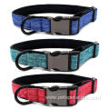 Eco-friendly Metal Buckle Canvas Neoprene Dog Collar